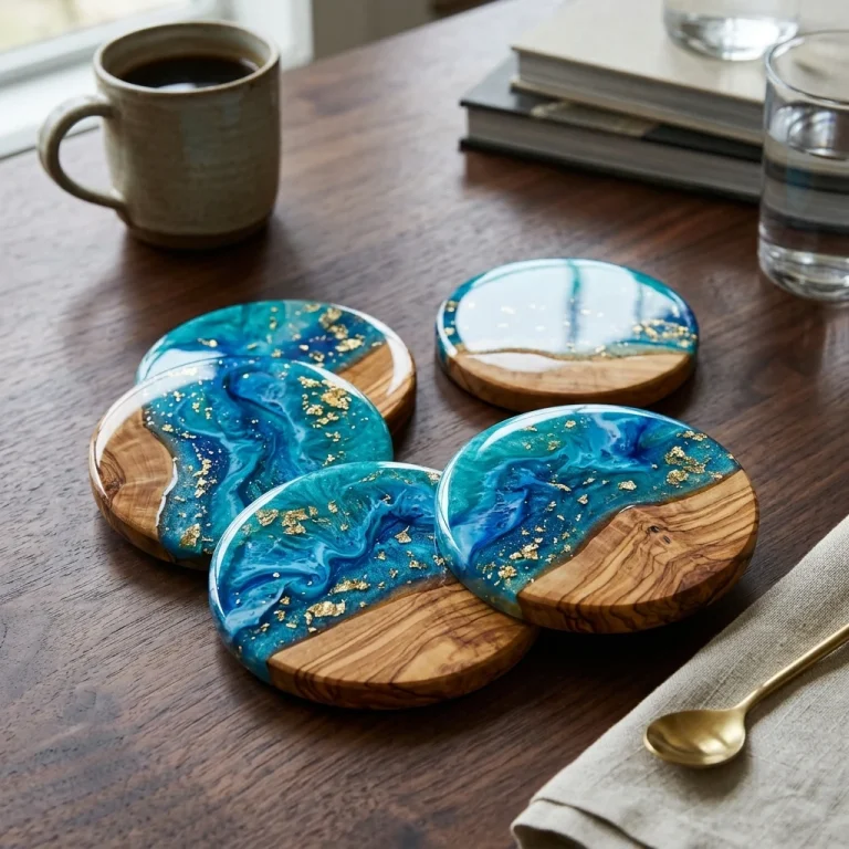 Azure Lagoon River Coasters (Set of 4)